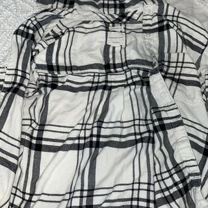 Black and white flannel hood condition worn a couple of times